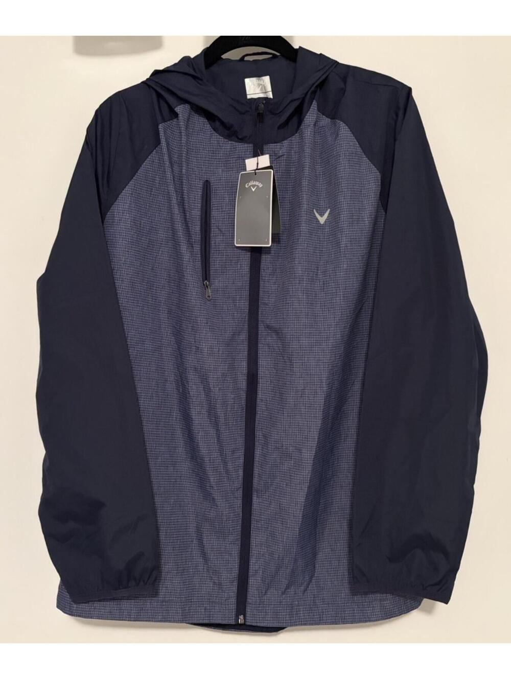 Callaway Full Zip Hooded Water Resistant Windbreaker Golf Jacket Men Size XL NEW